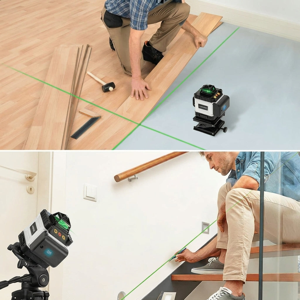 T2 Professional™ 4D Kreuzlinien-Laser – 16 Linien, 360° Grünlaser mit APP-Steuerung