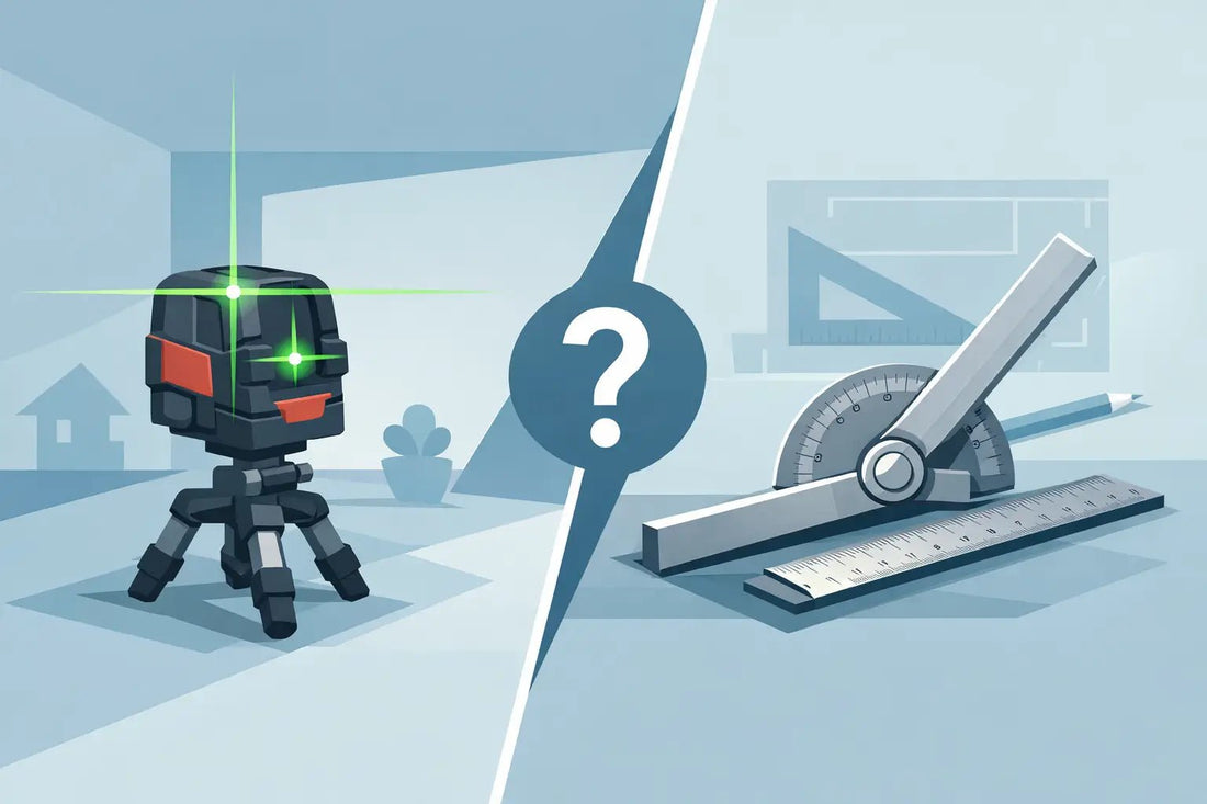 Kreuzlinienlaser vs Winkelmesser: Was lohnt sich? - Luminis