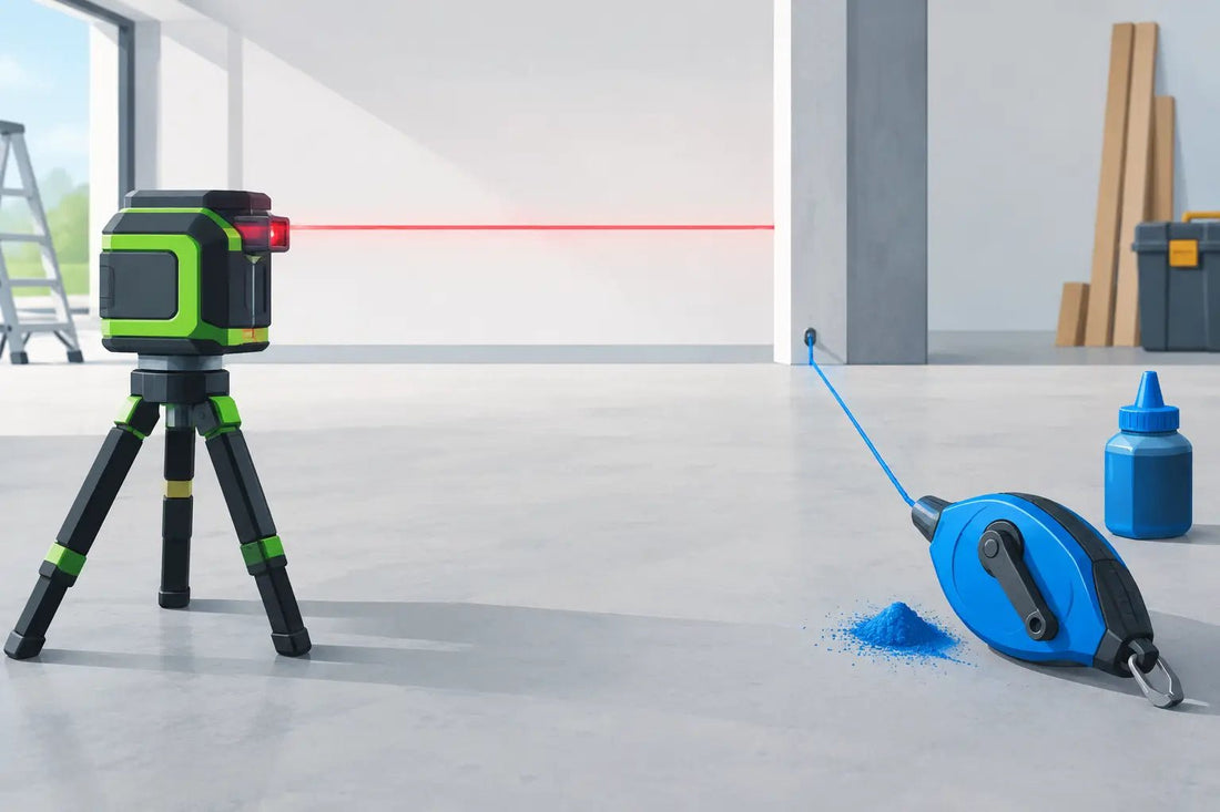 Laserlinie gegen Richtschnur im Praxistest - Luminis