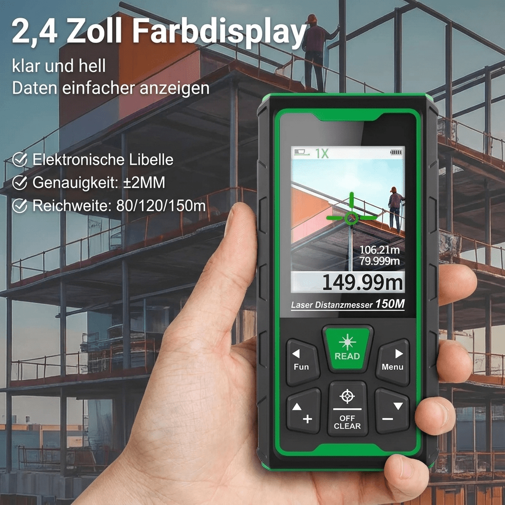 T1 Professional™ Laser - Entfernungsmesser 150 m – Grünlicht, IP68 & Kamera - Luminis