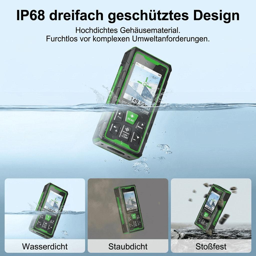 T1 Professional™ Laser - Entfernungsmesser 150 m – Grünlicht, IP68 & Kamera - Luminis