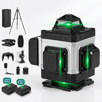T2 Professional™ 4D Kreuzlinien - Laser – 16 Linien, 360° Grünlaser mit APP - Steuerung - Luminis