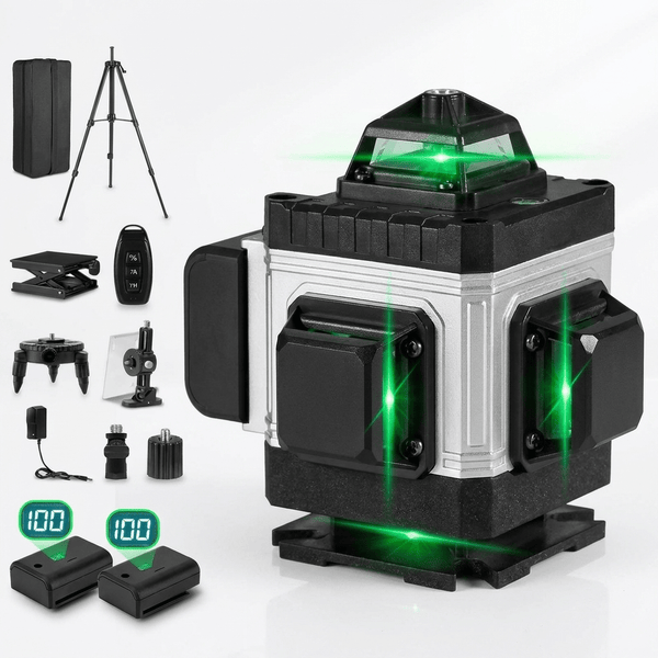 T2 Professional™ 4D Kreuzlinien - Laser – 16 Linien, 360° Grünlaser mit APP - Steuerung - Luminis